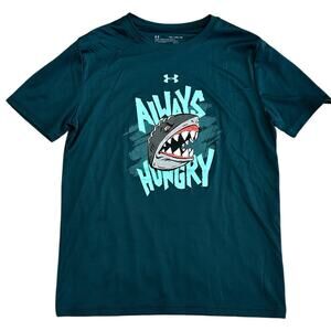 UNDER ARMOUR Boys Heatgear Shark Top YXL
